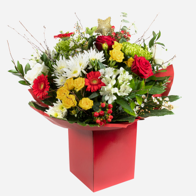Red Forest - A joyful and exclusive collection of flowers and foliages make this holiday gift the ultimate in surprises for any friend or family.