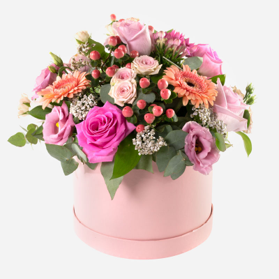 Secret Whispers - This luxury arrangement of flowers in a stylish Hat Box will be remembered for a long time !